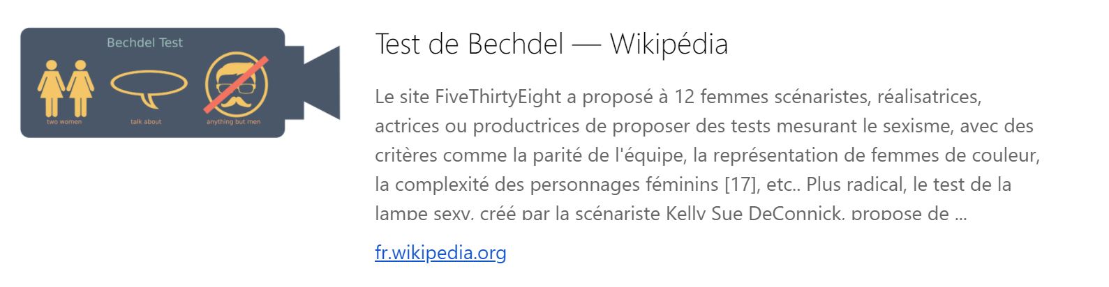 Le test de Bechdel