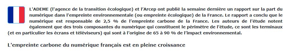 Consommation du numérique