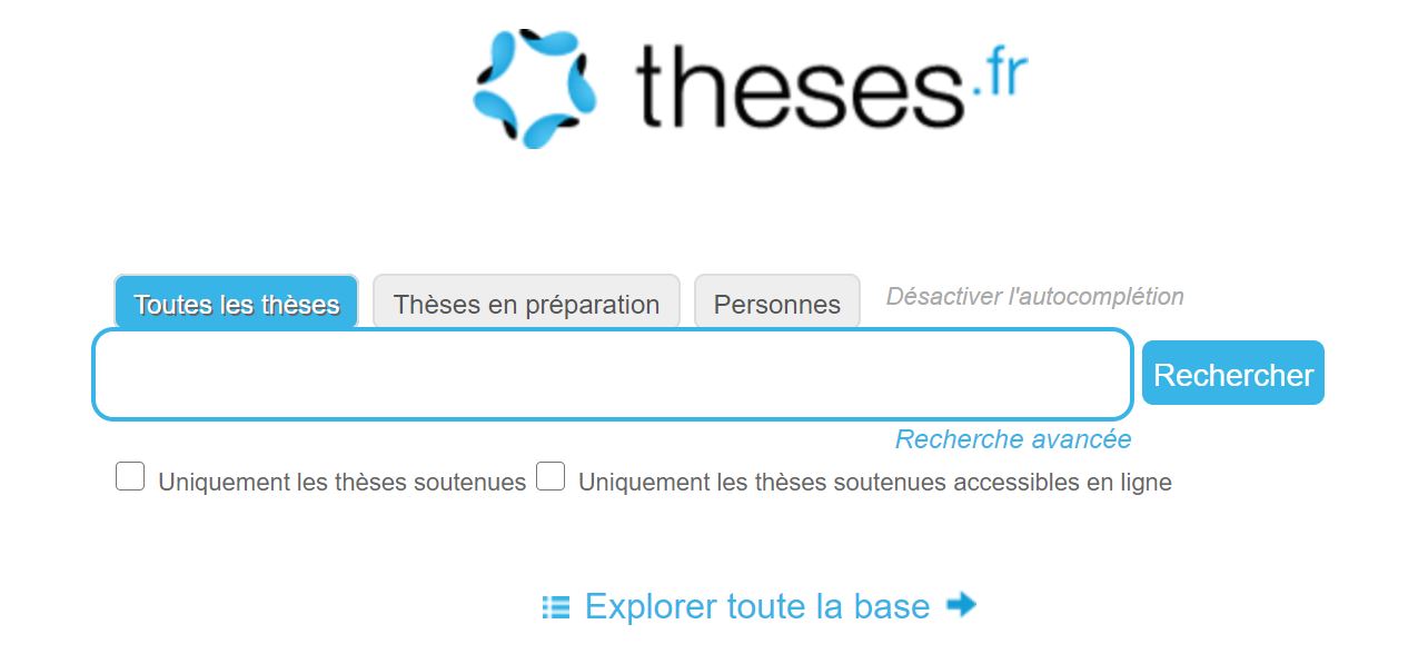 Chercher une thèse